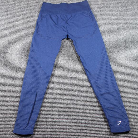 Gymshark Leggings Womens S Blue Energy Seamless High Waist - Picture 4 of 7